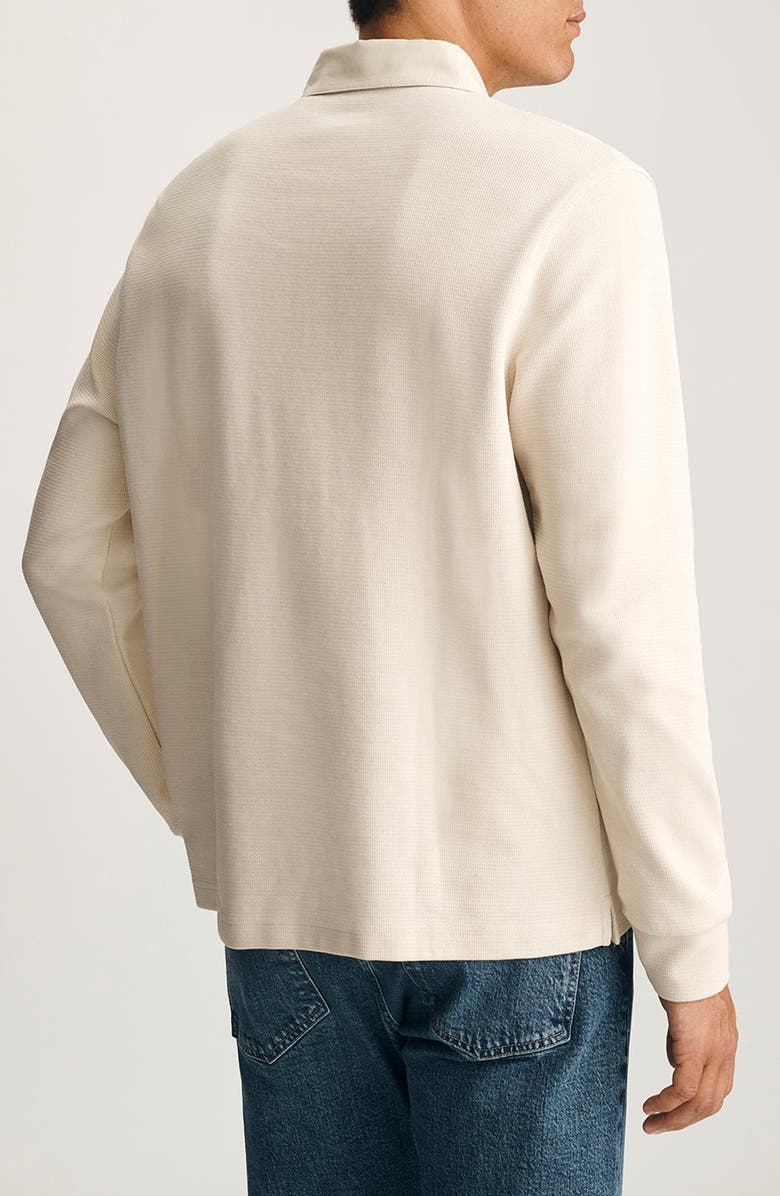 Mavi Jeans <p>Contrast Collar Long Sleeve Polo</p>, Alternate, color, Peyote