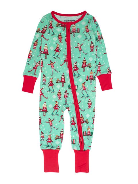 SoftSnooze Gender Incusive Holiday Convertible One Piece Pajamas (Baby)