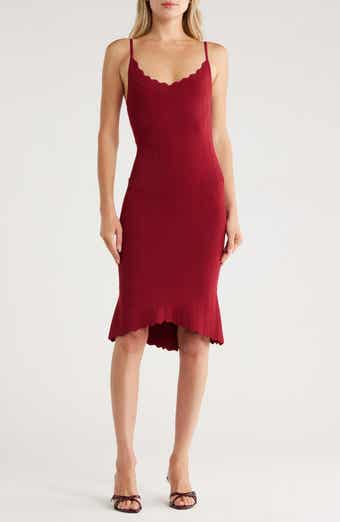 L'AGENCE Asa High-Low Cocktail Sweater Dress