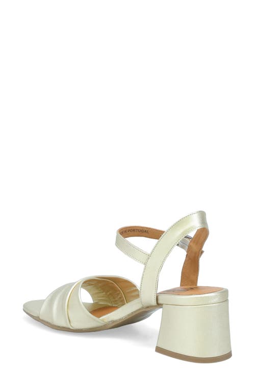 Miz Mooz Bela Block Heel Sandal In Gold