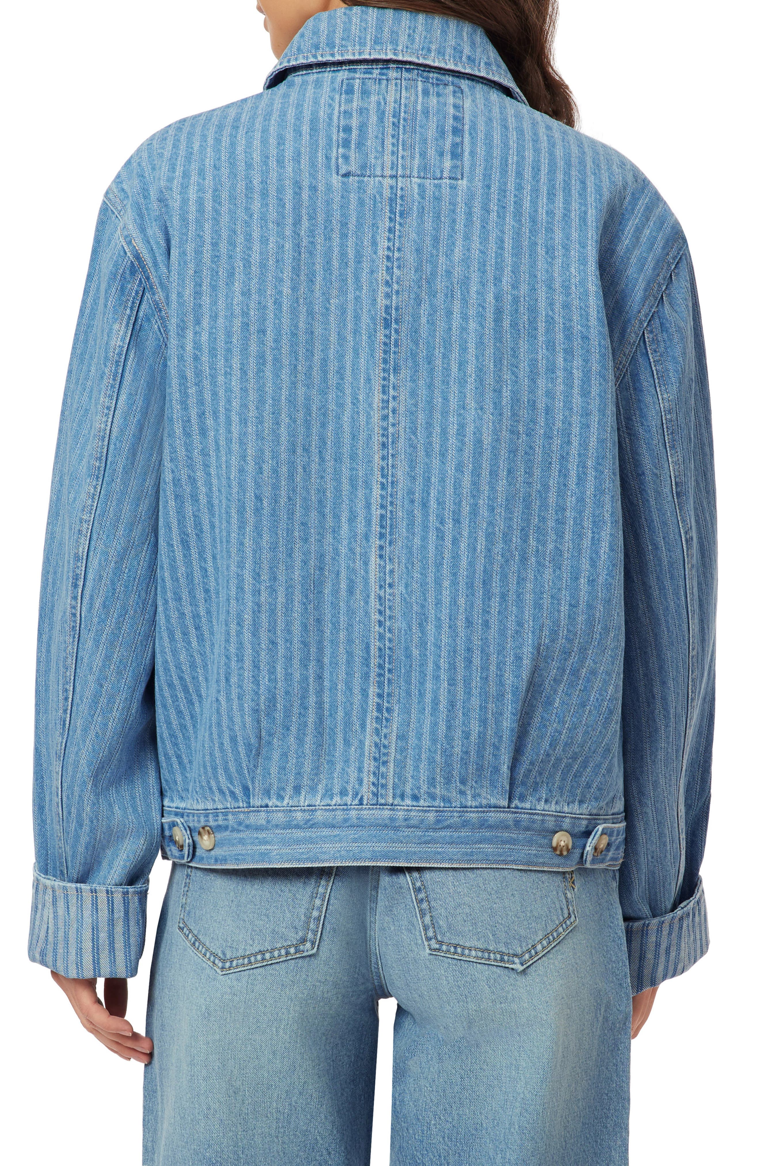 Stripe Denim Chore Jacket - image 2