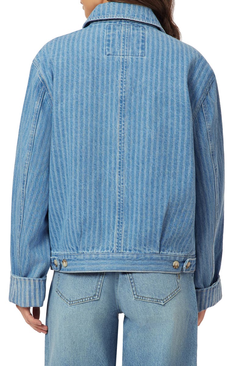 Scotch & Soda Stripe Denim Chore Jacket, Alternate, color, Sag Harbor