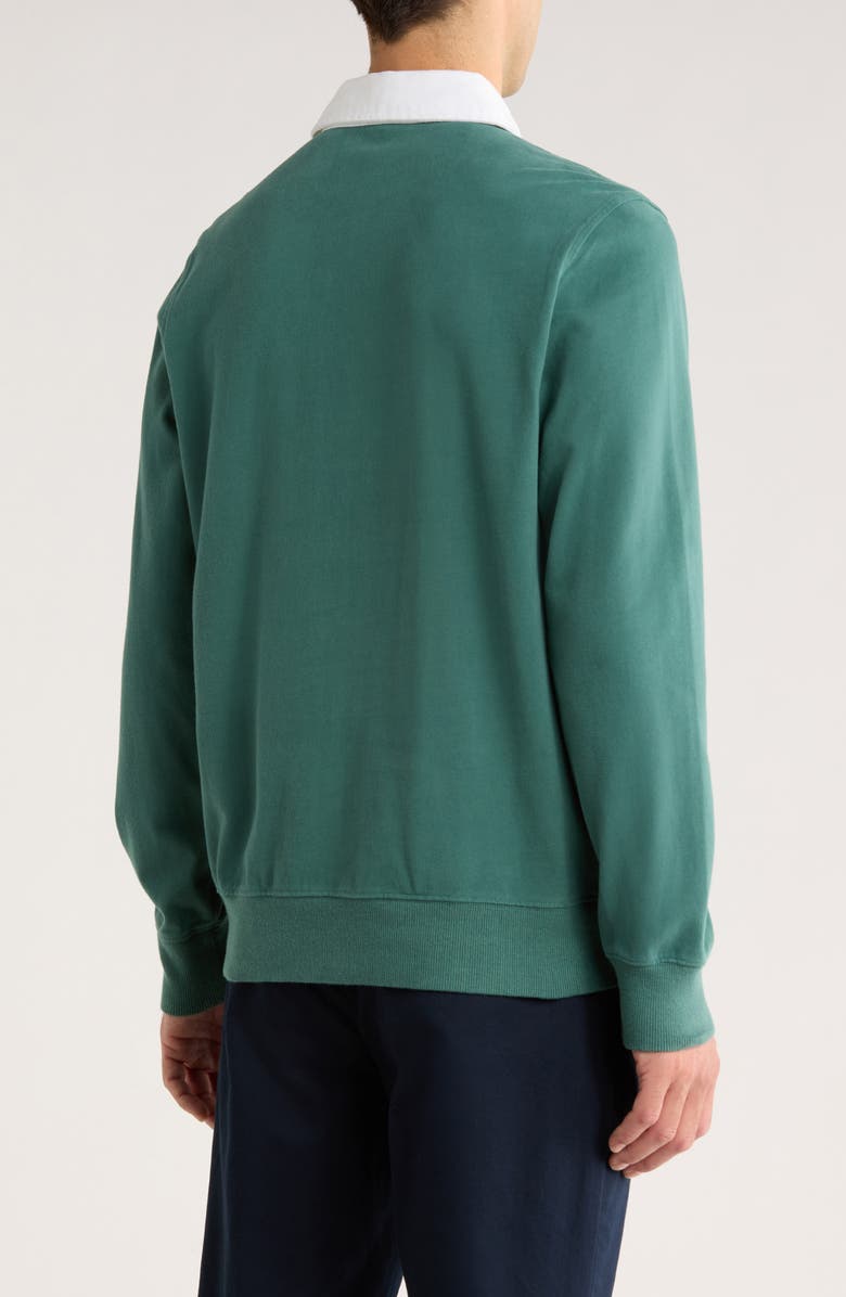 Brooks Brothers Long Sleeve Cotton Polo, Alternate, color, Mallard Green