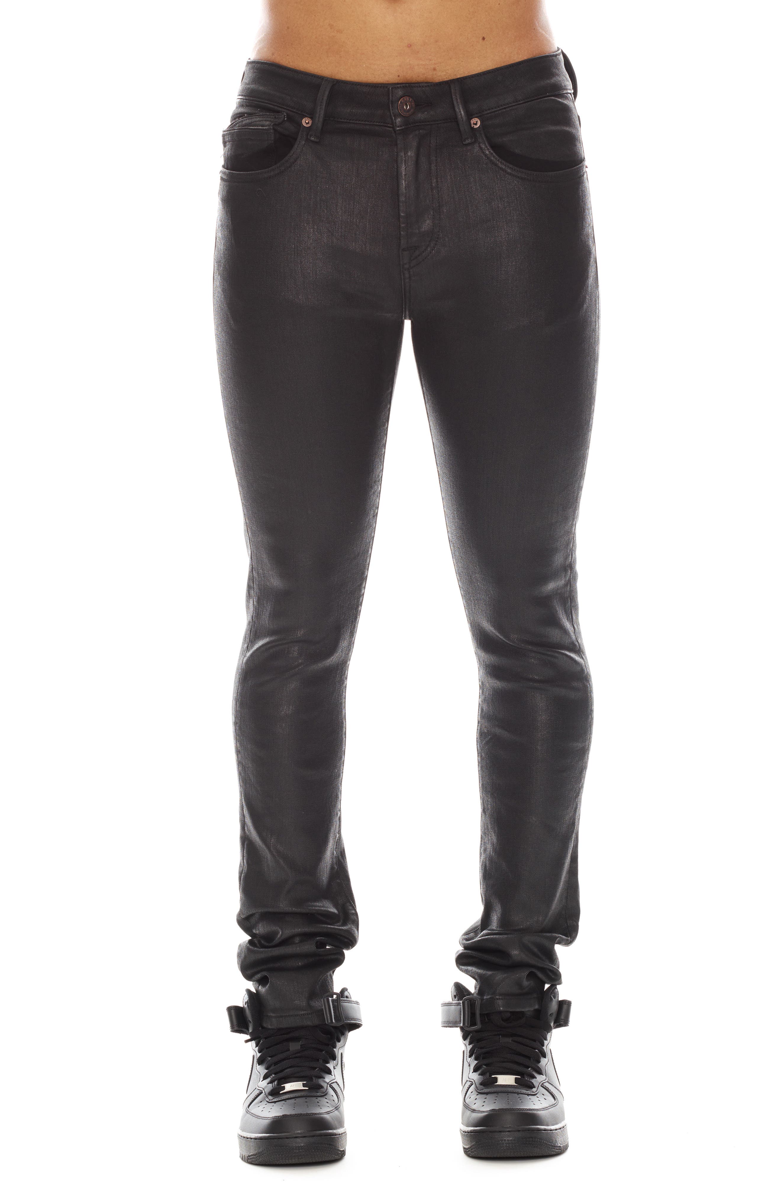 Cult of Individuality Punk Waxed Stretch Super Skinny Jeans