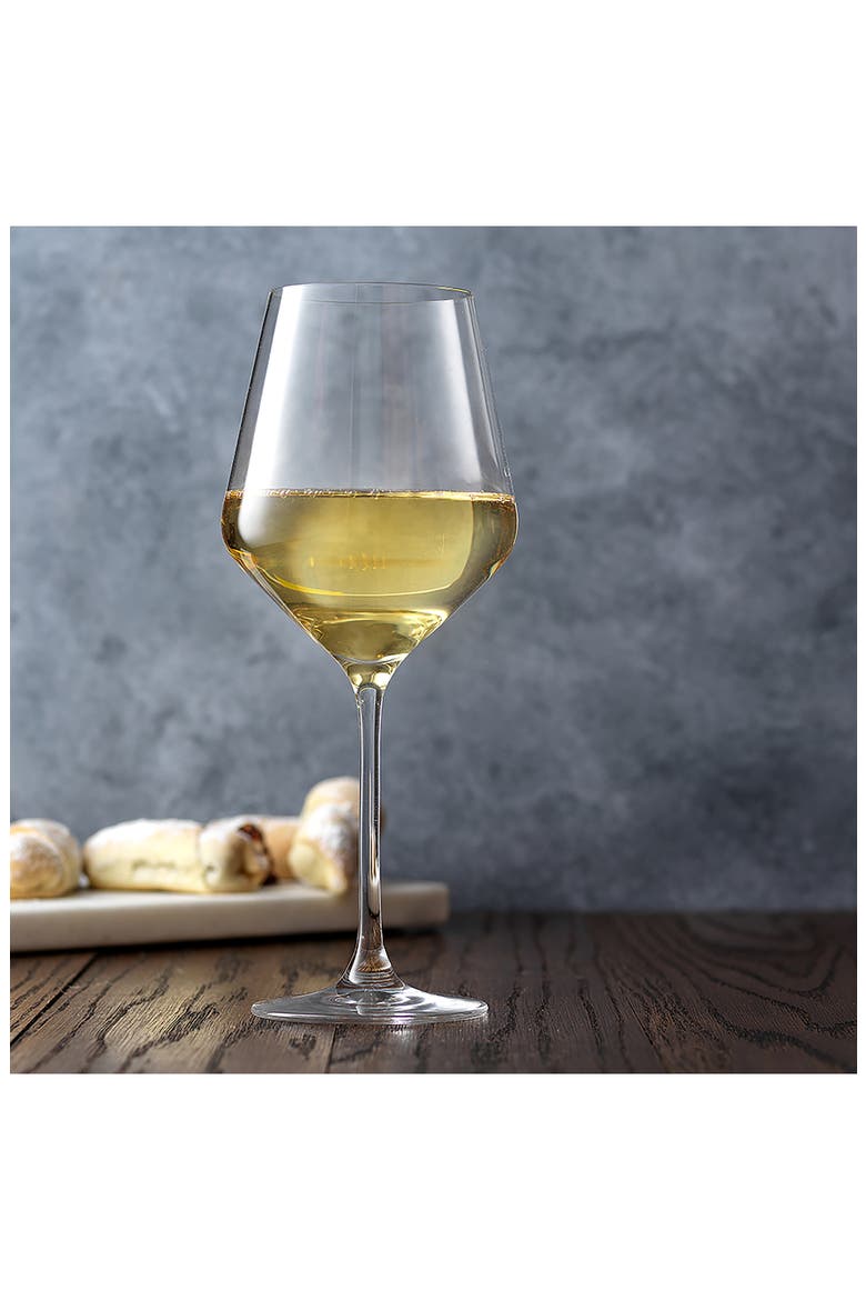 Layla Crystal White Wine Glasses - Set of 8, Alternate, color, CLEAR
