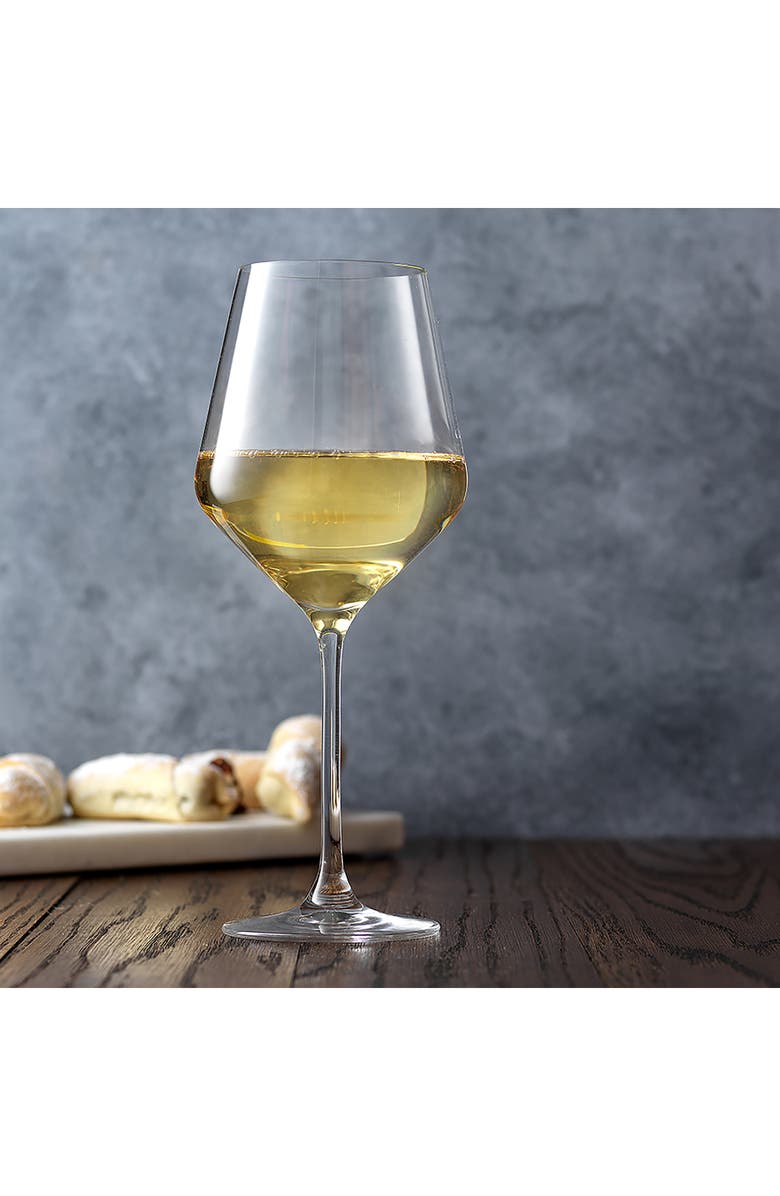 JoyJolt Layla Crystal White Wine Glasses - Set of 8, Alternate, color, Clear