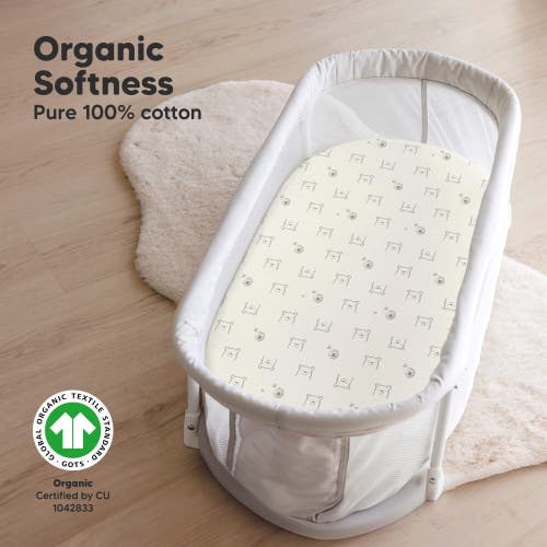 Keababies 2-pack Soothe Fitted Bassinet Sheets In Bumble Bear