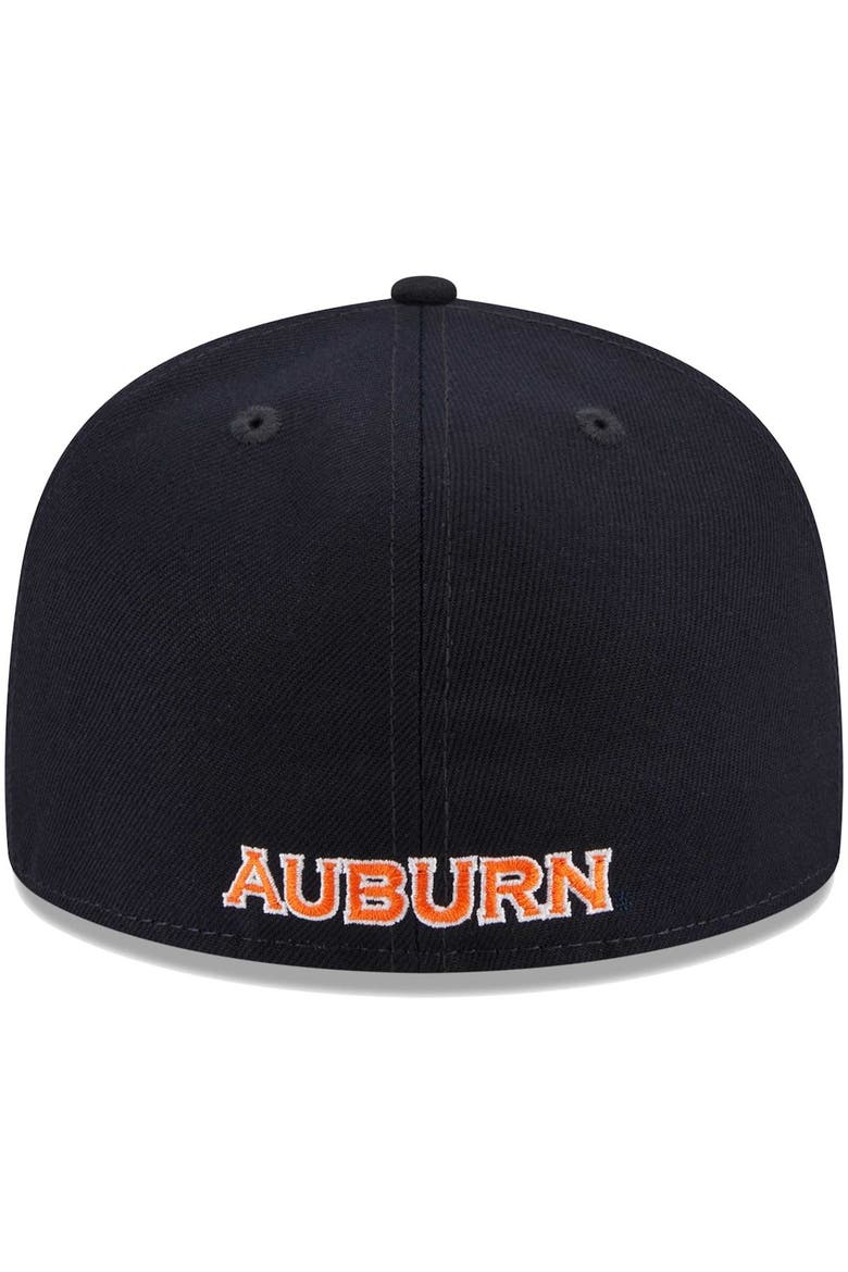 Men's New Era Navy Auburn Tigers Evergreen 59FIFTY Fitted Hat, Alternate, color, Navy