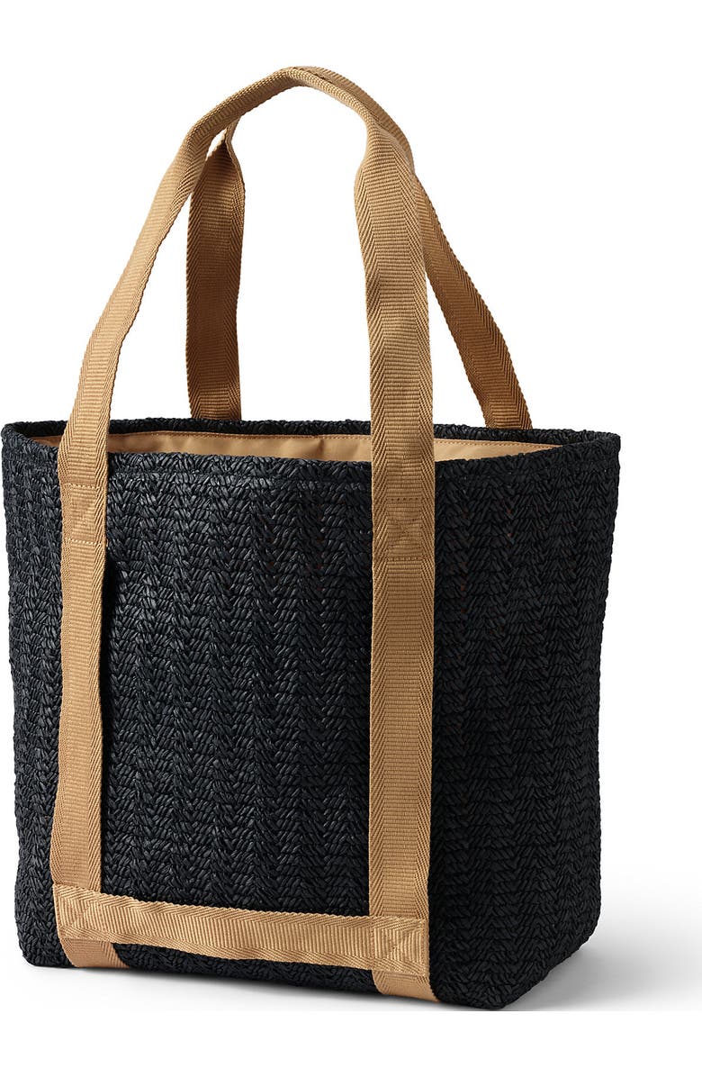 Lands' End Straw Tote Bag, Alternate, color,