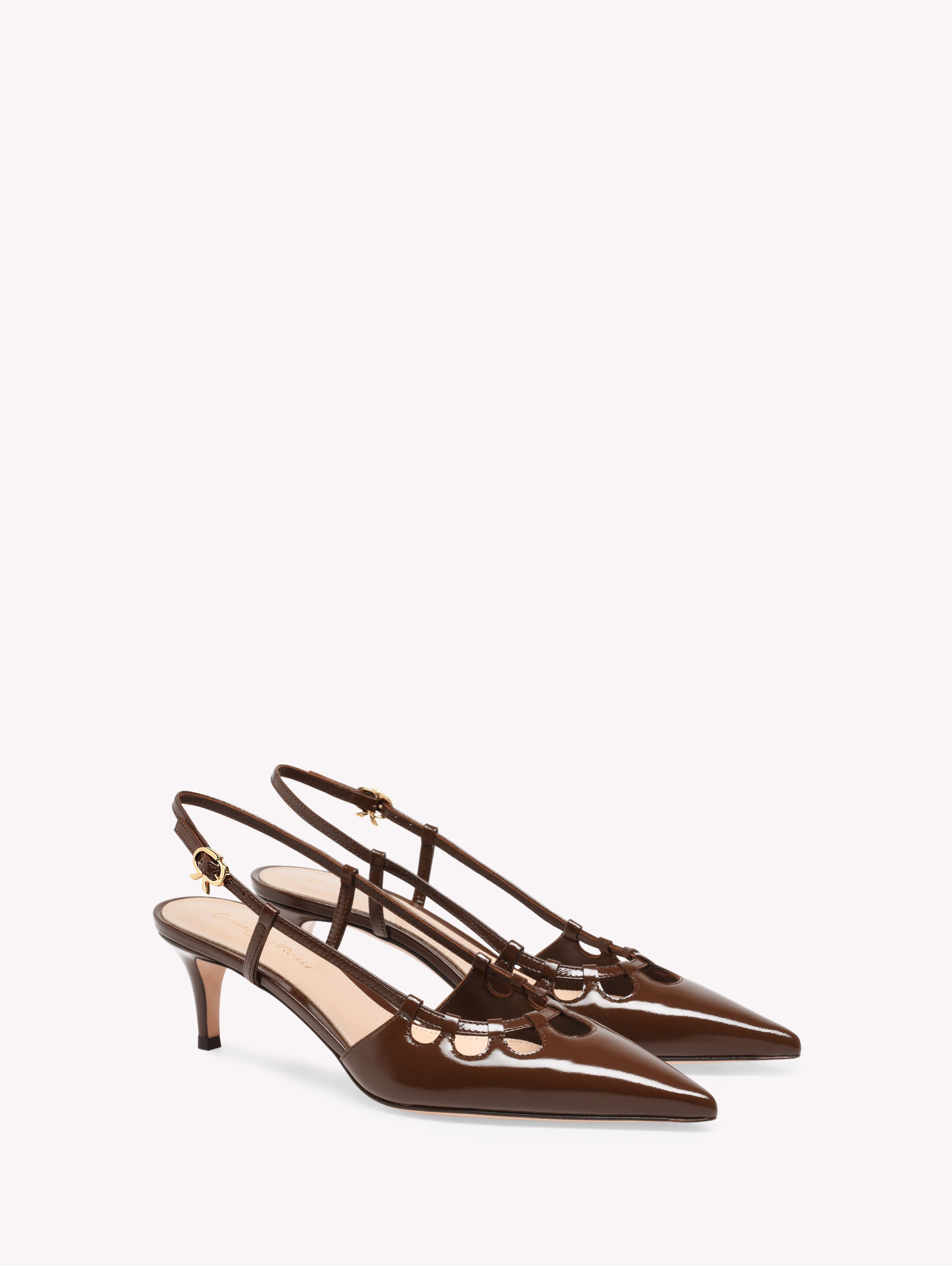 Gianvito Rossi Eloise Slingback, Alternate, color, Brown Nappa
