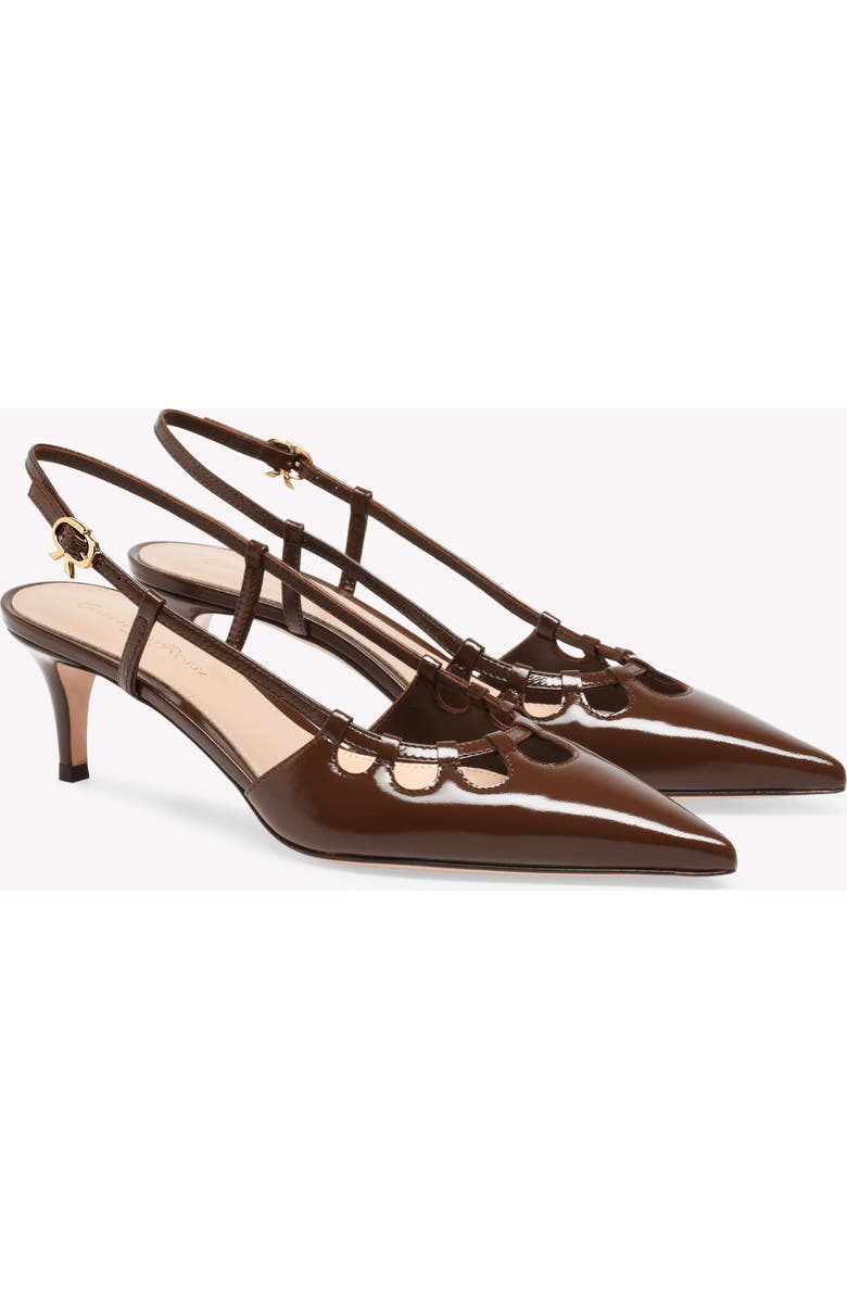 Gianvito Rossi Eloise Slingback, Alternate, color, Brown Nappa