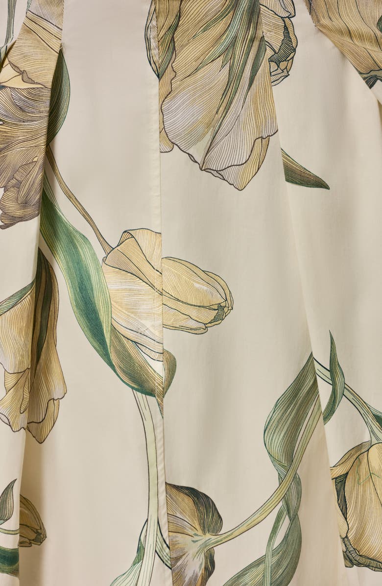 Donna Karan New York Floral Print A-Line Dress, Alternate, color, Pannacott