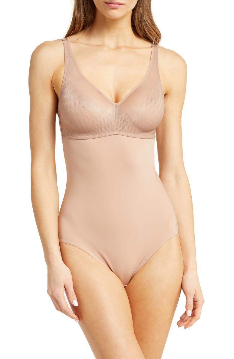 Wacoal Elevated Allure Wirefree Shaping Bodysuit, Main, color, Roebuck
