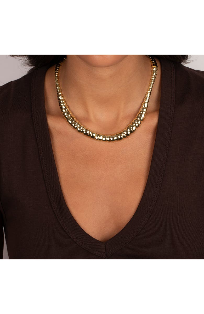 BY ADINA EDEN Ball Clustered Graduated Fancy Necklace, Alternate, color, Gold