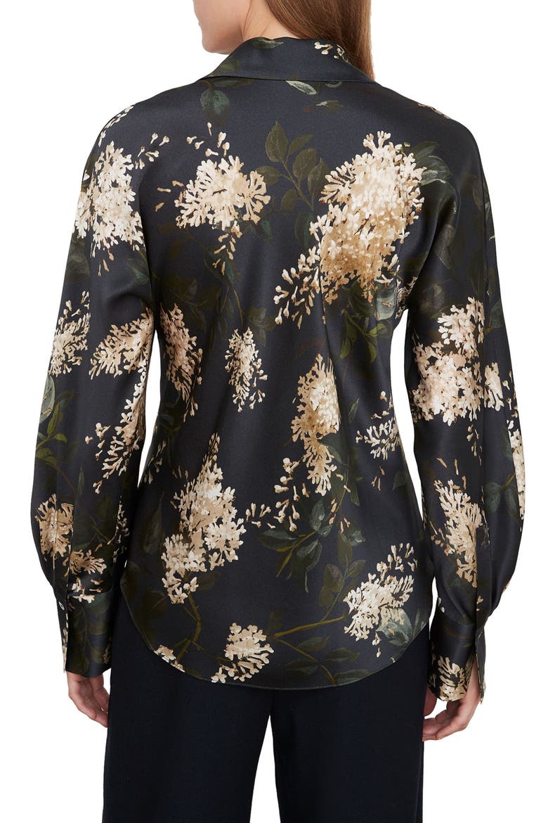 Lilac Bias Silk Blouse, Alternate, color, COASTAL