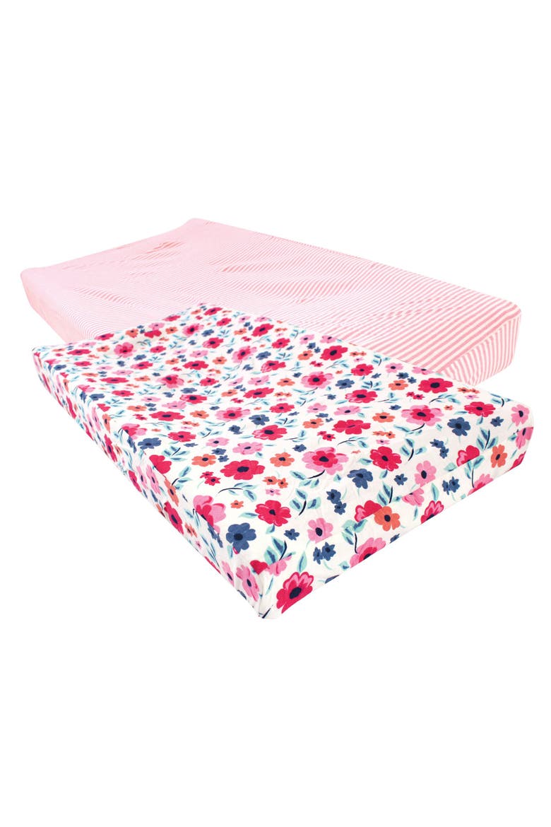Organic Cotton Changing Mat Topper, Main, color, Garden Floral