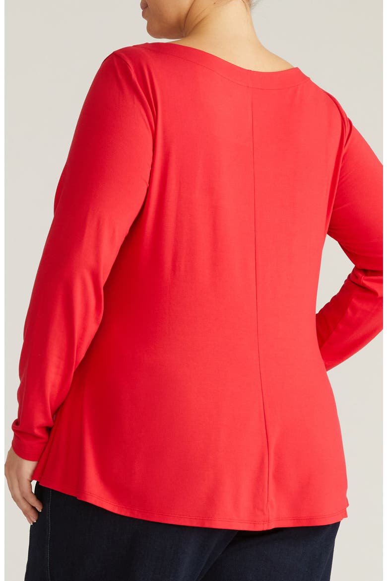 Cassandra Long Sleeve Jersey Top, Alternate, color, LIPSTICK RED