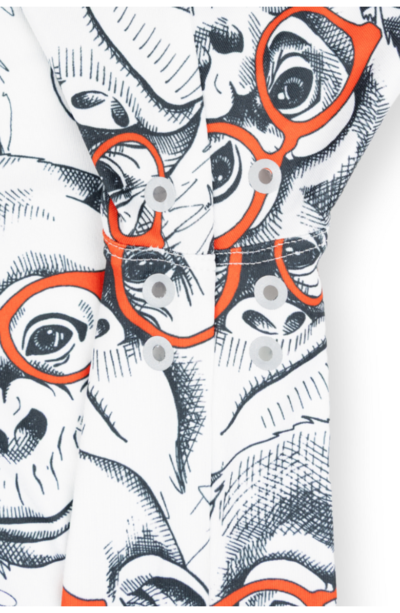 Baja Llama Dr. Yessir Monkey - Swingers Performance Polo, Alternate, color, White