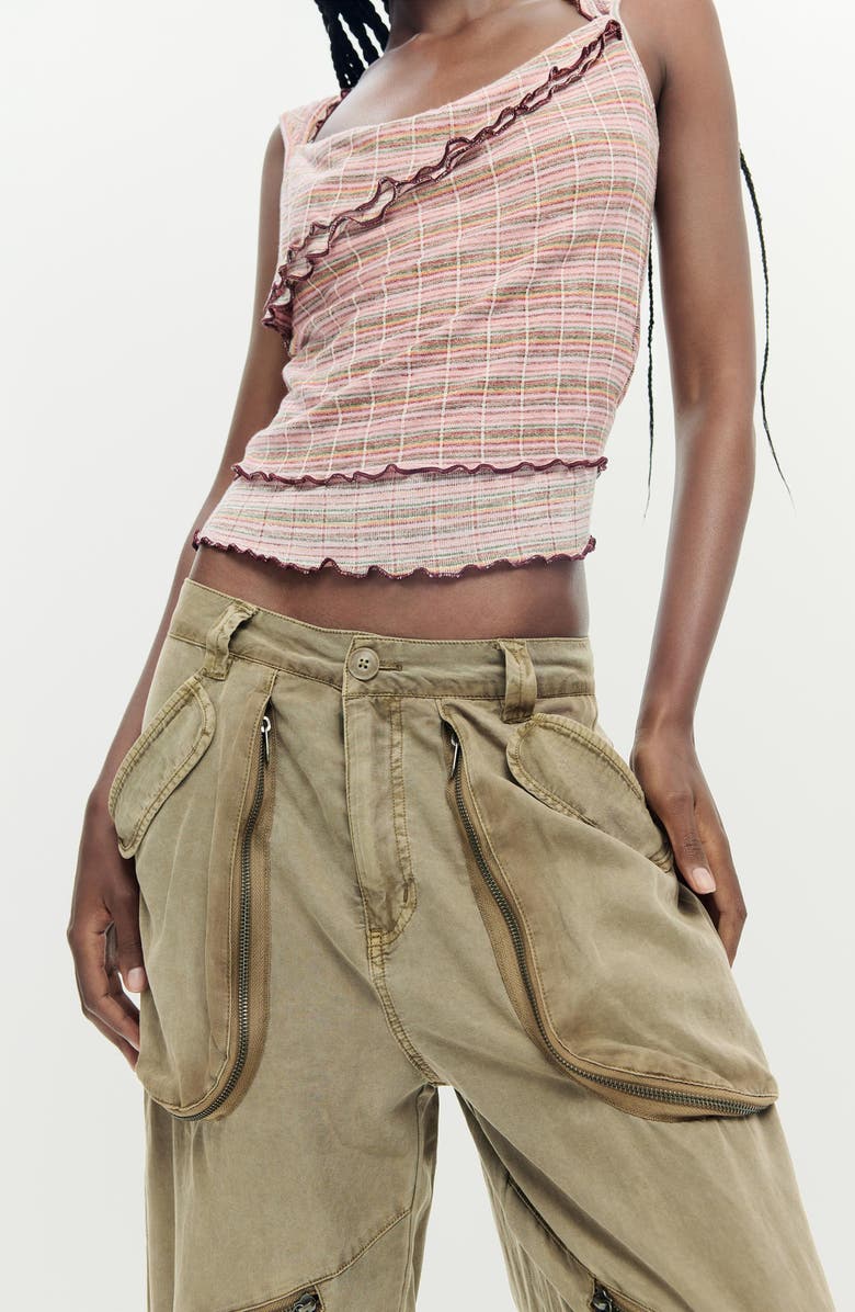 Desigual Cargo Pants, Alternate, color, Sand