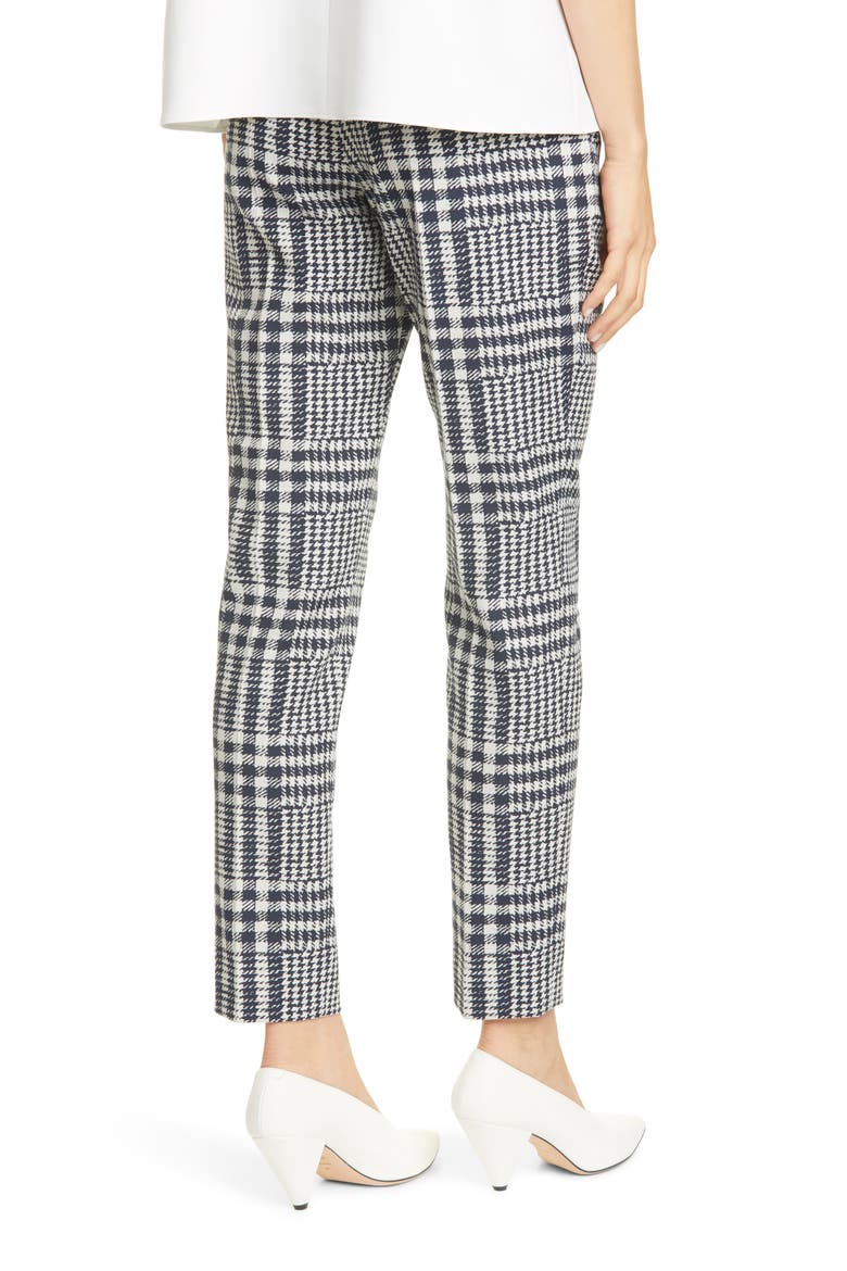 Hanette Plaid Ankle Pants, Alternate, color, NAVY FANTASY