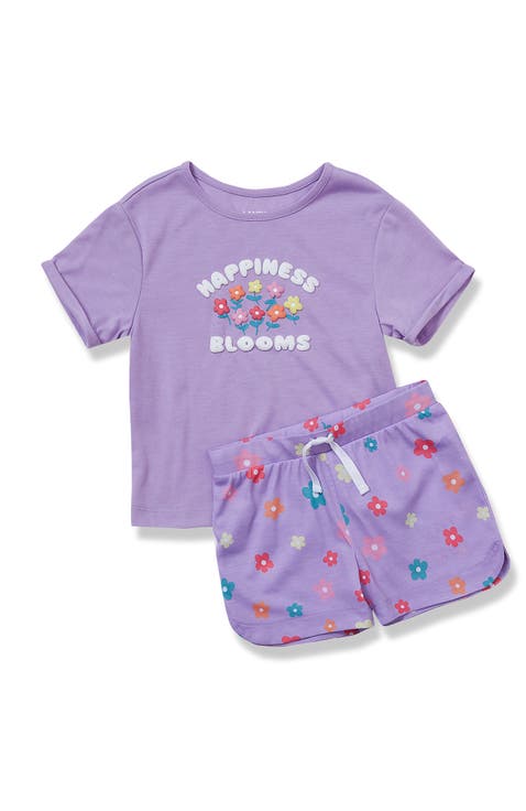 Girls Short Sleeve Tee and Shorts Pajama Set