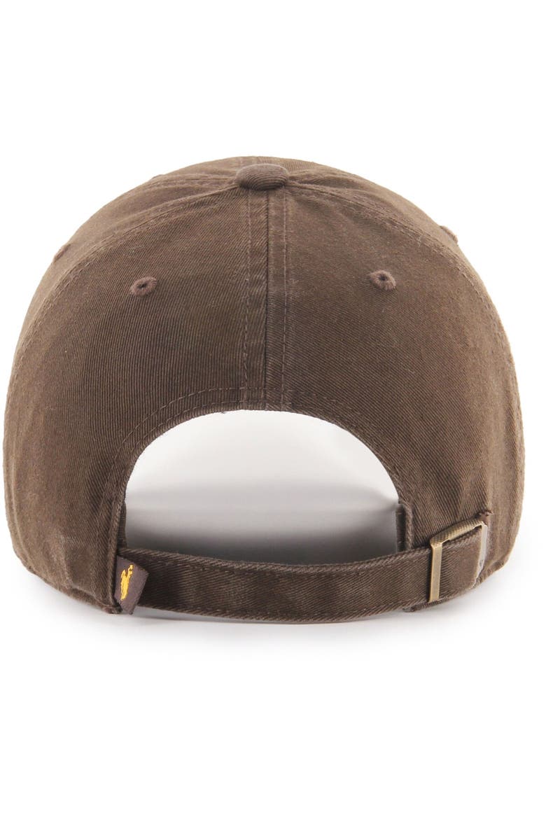 Men's '47 Brown Wyoming Cowboys Clean Up Adjustable Hat, Alternate, color, Brown
