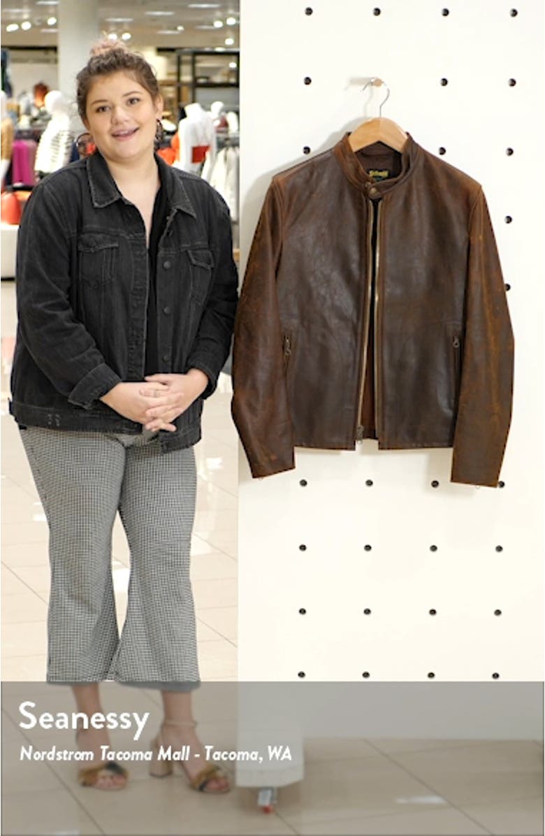 Café Racer Lightweight Oiled Cowhide Leather Jacket, sales video thumbnail