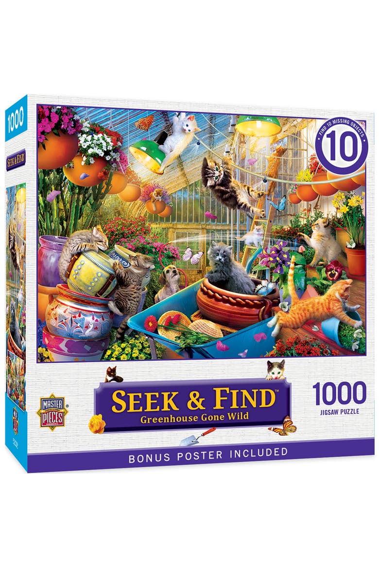 Greenhouse Gone Wild 1000 Piece Puzzle, Main, color, Multicolor