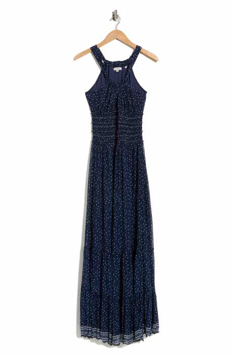 MAX STUDIO Halter Tiered Maxi Dress
