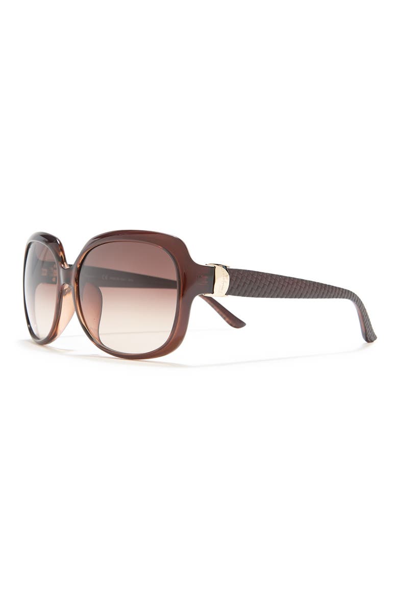 Salvatore Ferragamo 59mm Square Sunglasses, Alternate, color, BROWN