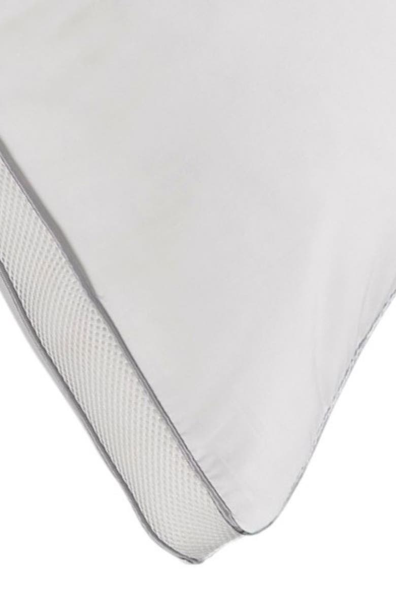ELLA JAYNE HOME Memory Fiber Pillow 100% Cotton Luxurious Mesh Gusseted Shell All Sleeper Pillow - King, Alternate, color, White