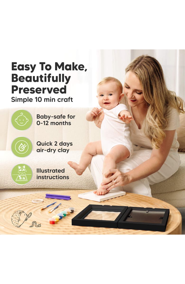 KeaBabies Rune Hand & Footprint Keepsake Frame, Alternate, color, Onyx Black