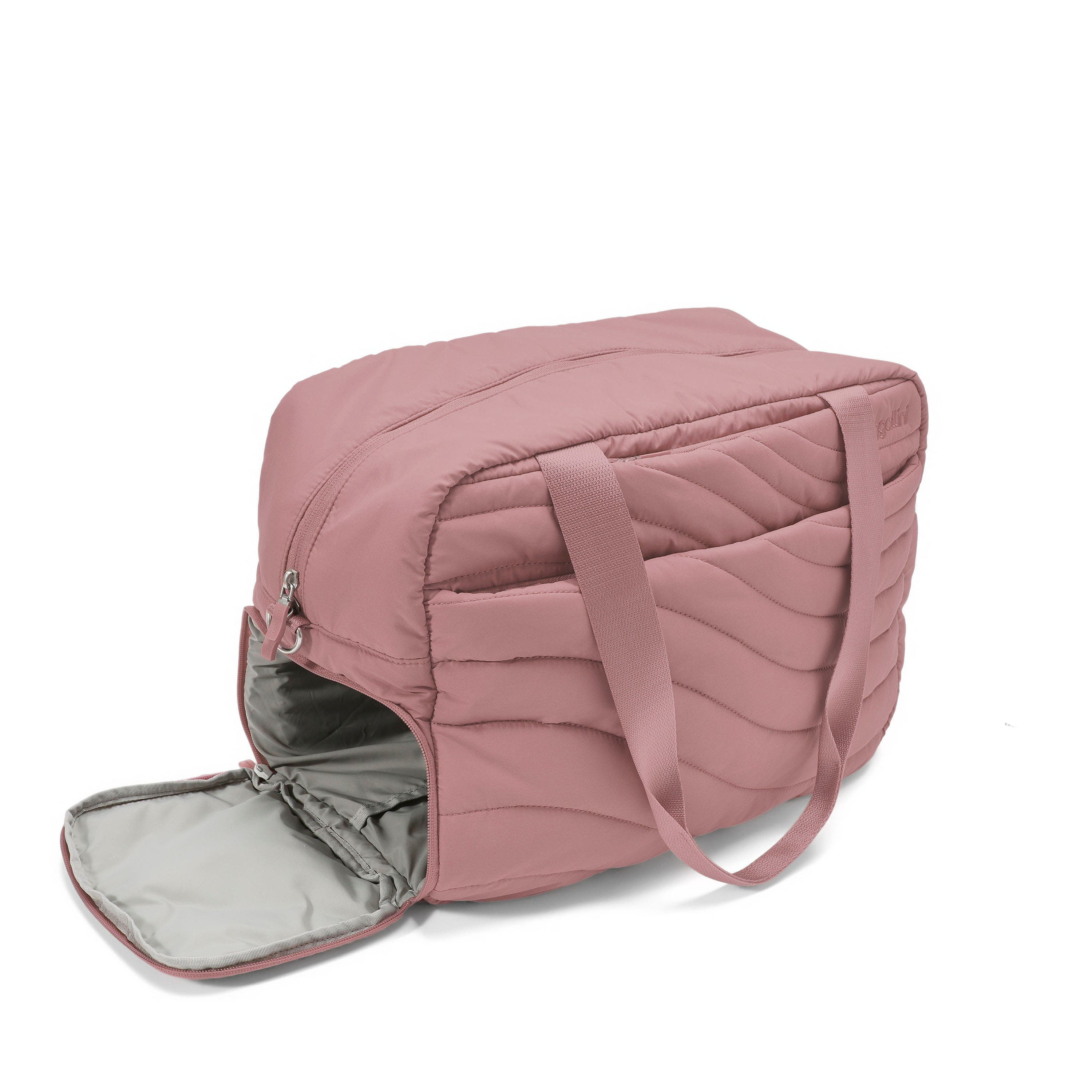 Set Wave Weekender, Alternate, color, Rose Quartz Wave Puff