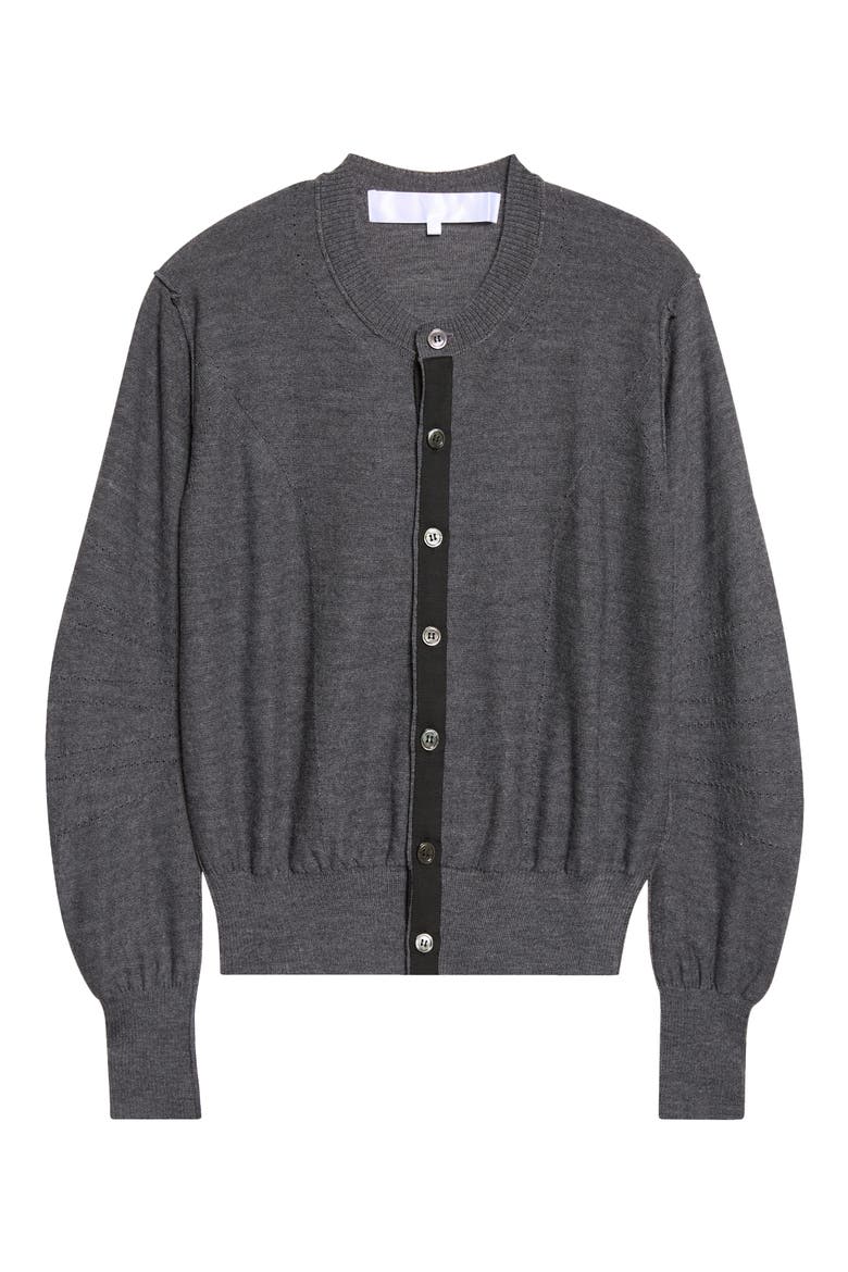 Worsted Wool Cardigan, Main, color, TOP GRAY