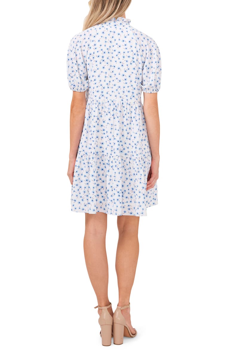 Brooke Ditsy Floral Minidress, Alternate, color, NEW IVORY