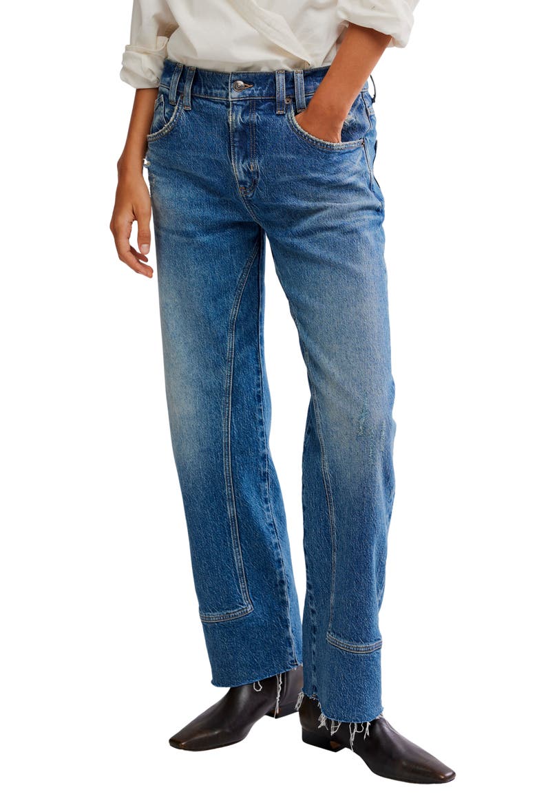 We the Free Risk Taker Raw Hem Straight Leg Jeans, Main, color, CHANCE