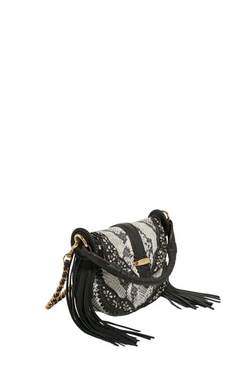 Aimee Mini Willow Leather Crossbody Bag In Black