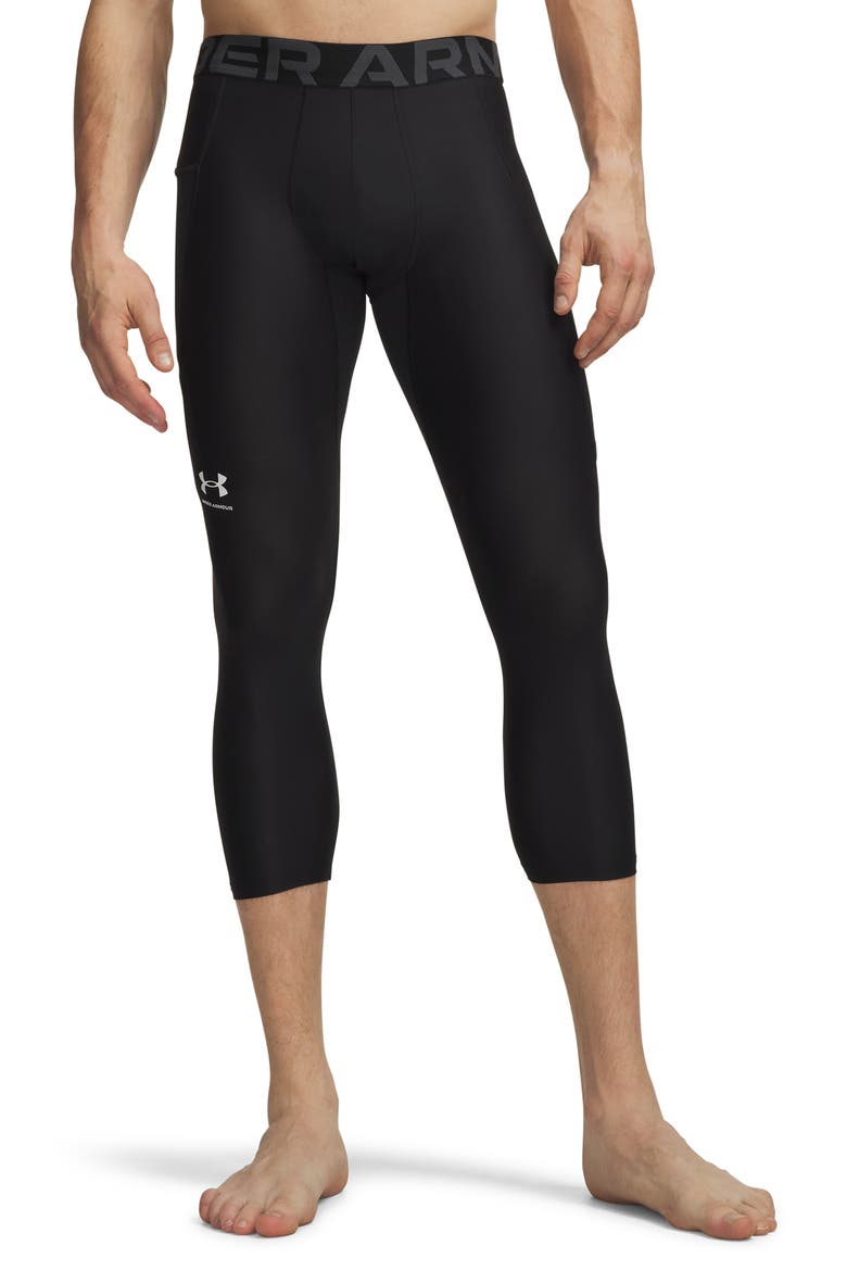 HeatGear® 3/4 Leggings, Main, color, 001 BLACK