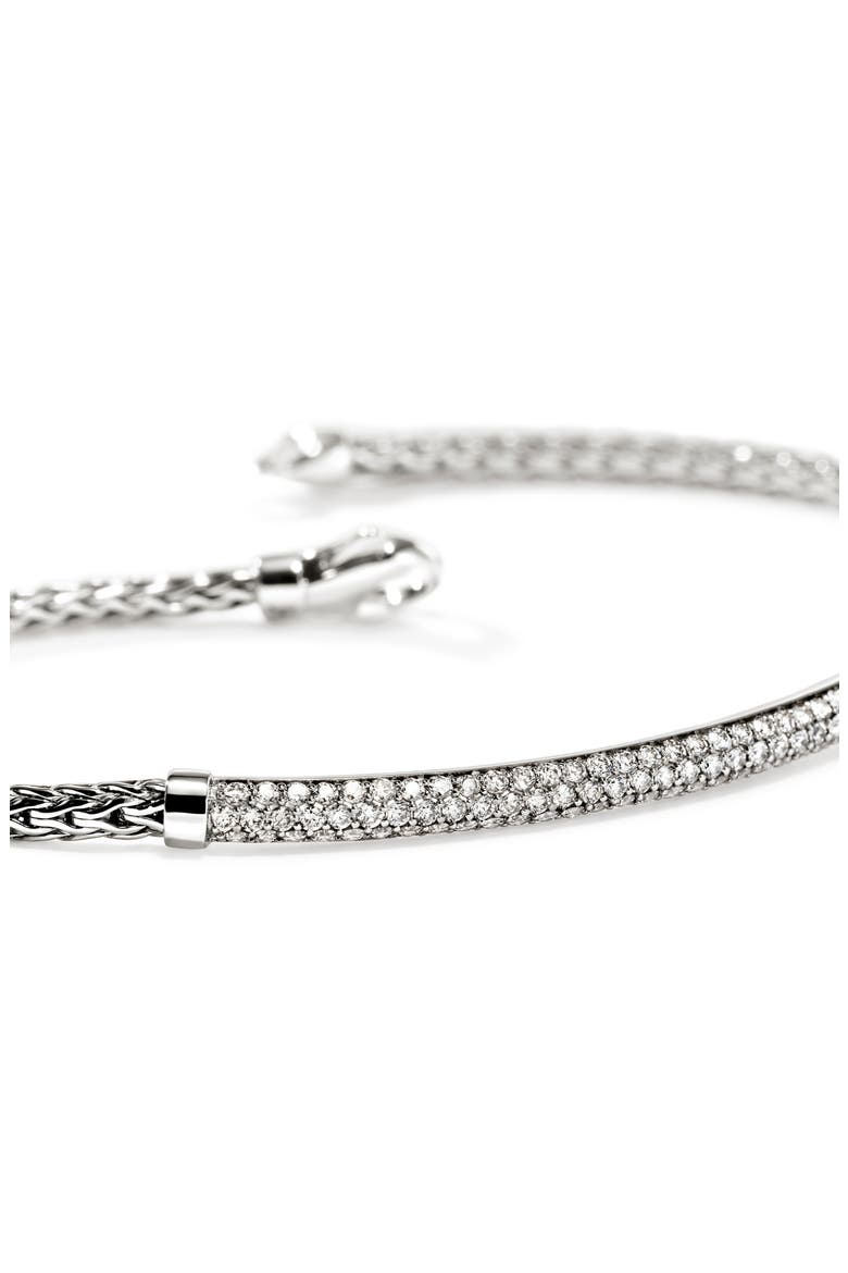 JH Essential Pavé Bracelet, Gold, Diamonds, 2.5mm, Alternate, color, SILVER/DIAMONDS