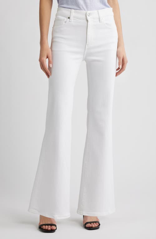Frame Le Crop Flare Mini Slits Jeans In White In White