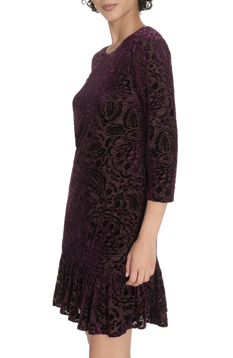 Tommy Hilfiger Three Quarter Sleeve Minidress, Alternate, color, Ruby