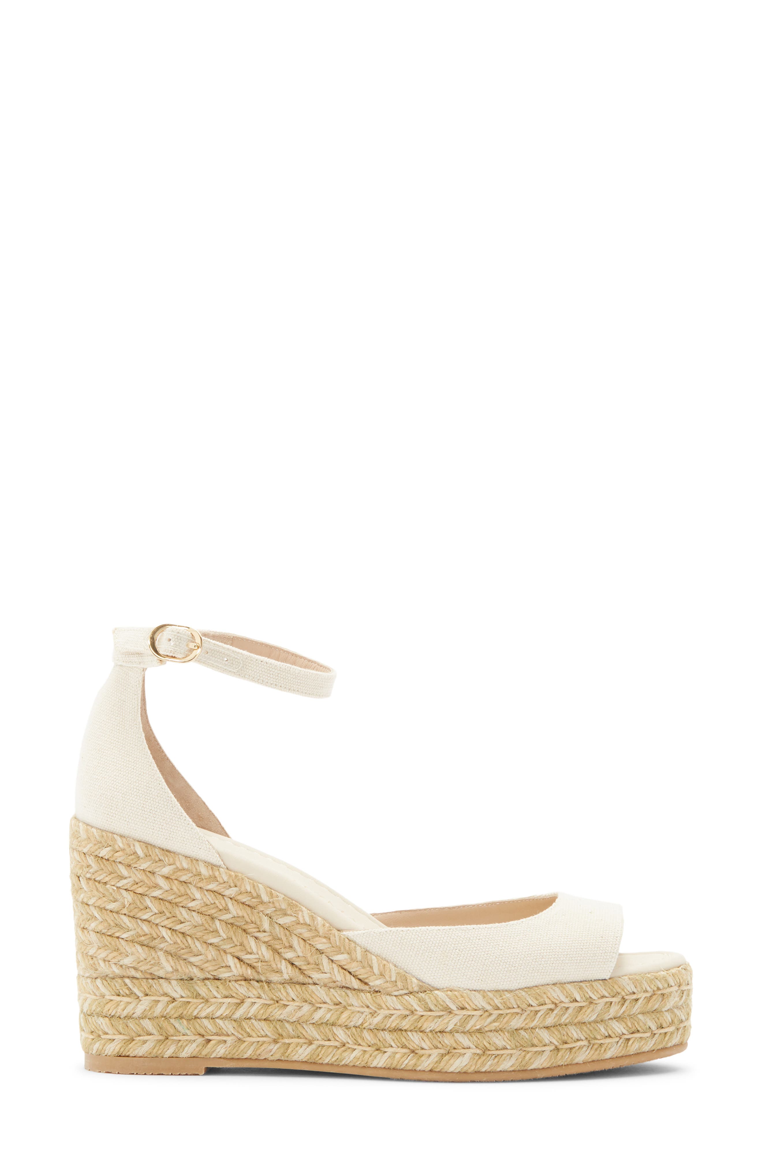 Stuart Weitzman Distia Espadrille Wedge Sandal, Alternate, color, Natural