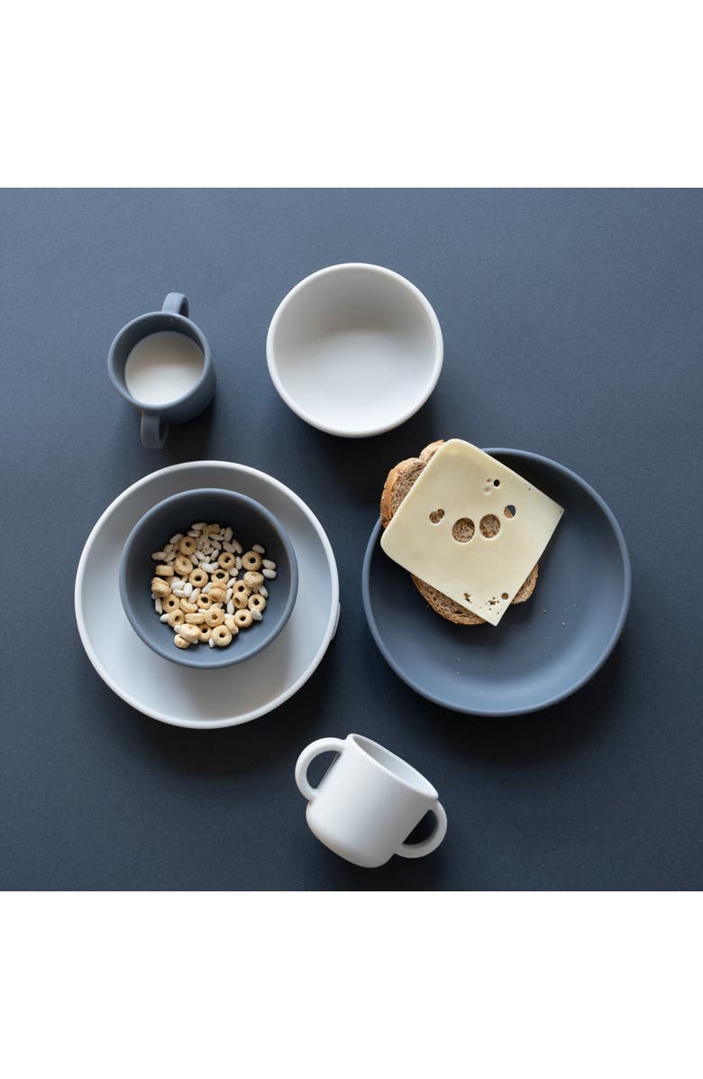 EKOBO Silicone Suction Baby Plate Set, Alternate, color, Cloud / Storm