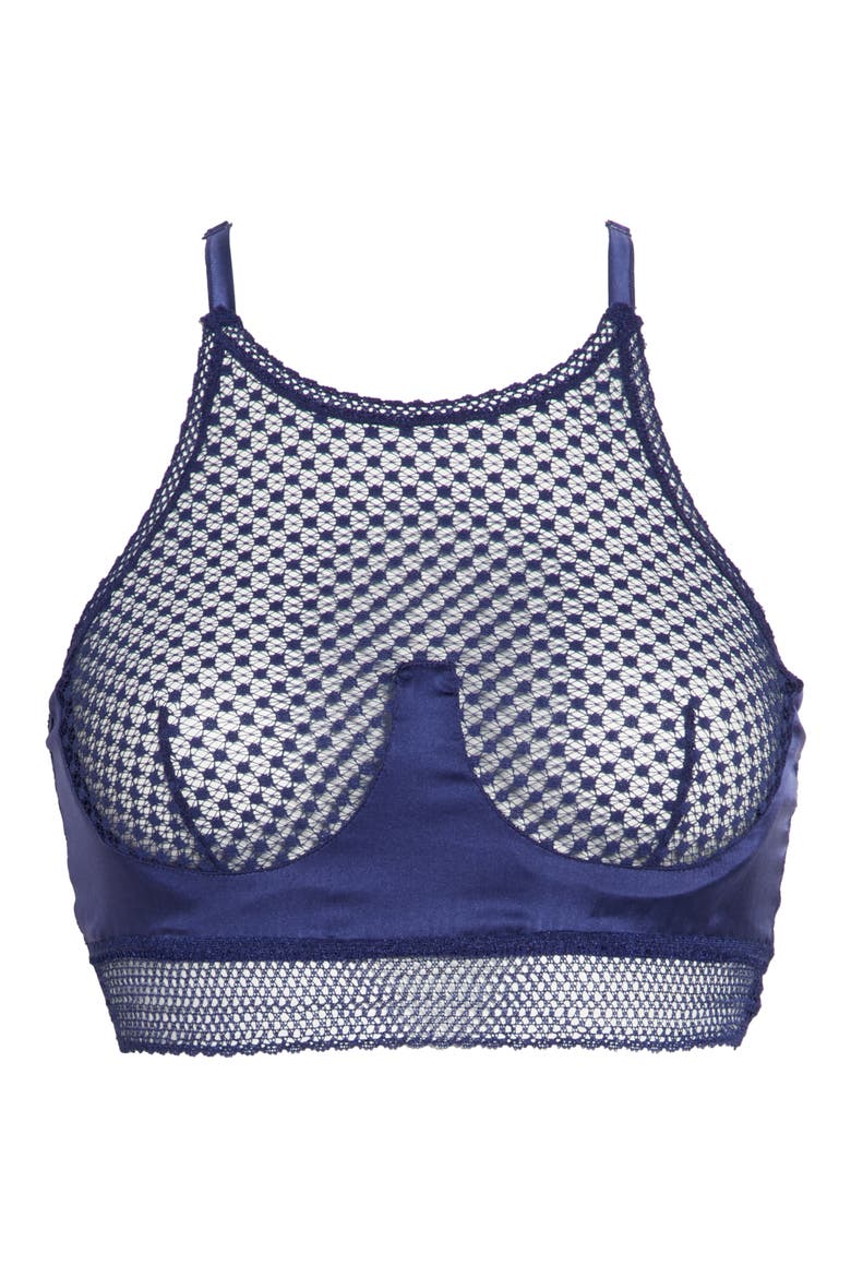 Bella Underwire High Neck Racerback Bra, Alternate, color, TWILIGHT