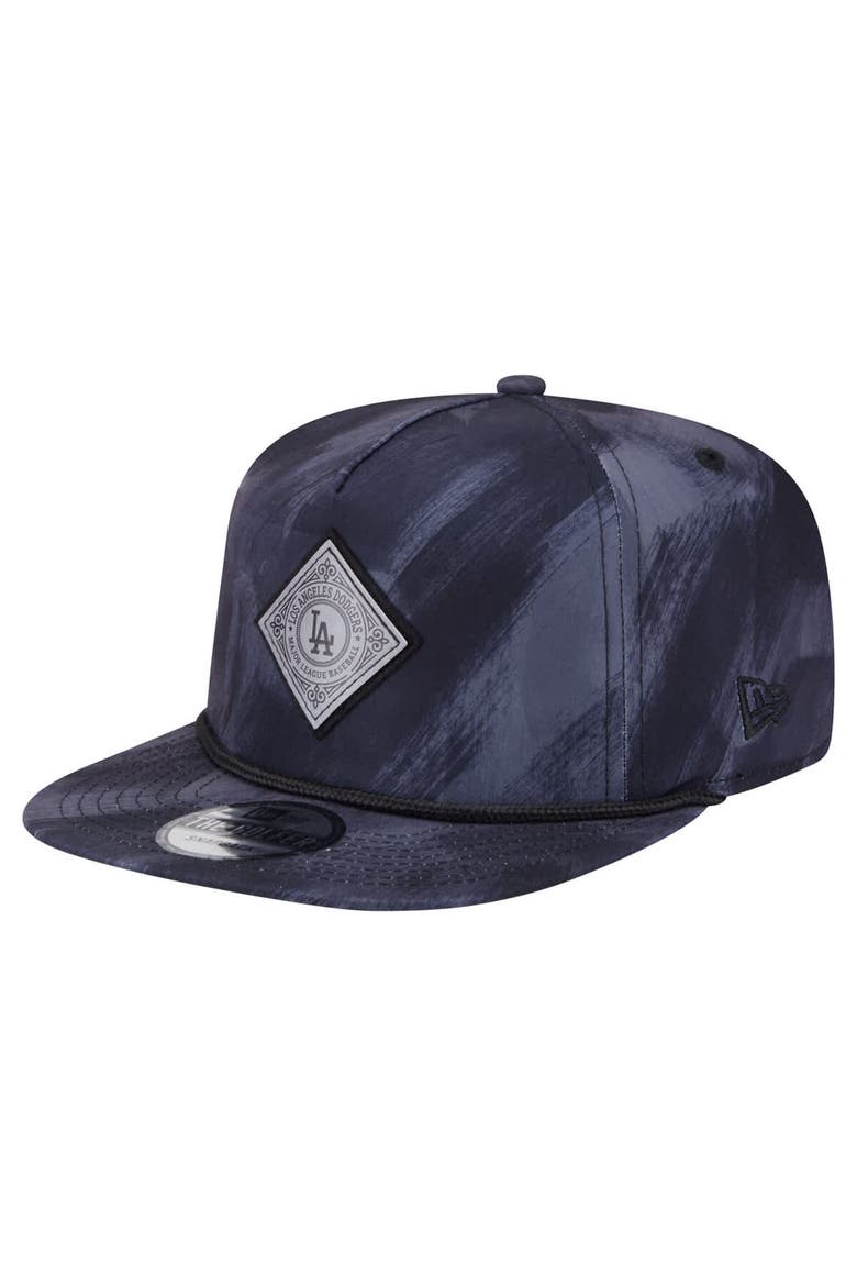 Men's New Era Navy Los Angeles Dodgers Printed Golfer Snapback Hat, Main, color, Navy