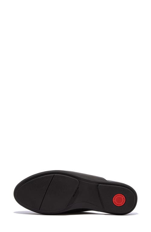 Fitflop Gracie Bead Link Leather Mule Loafer In Black