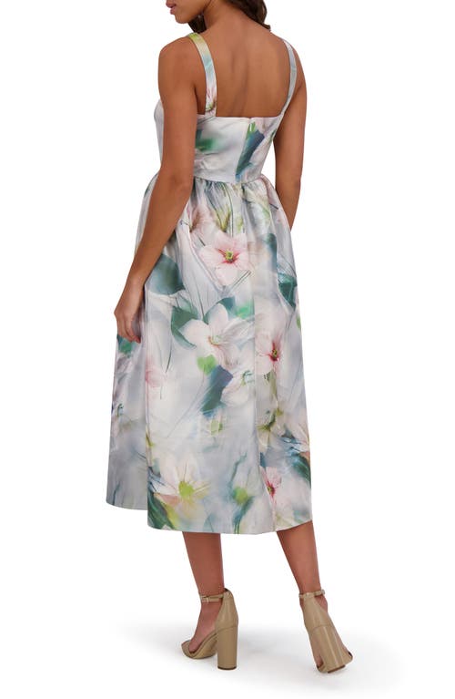 Kensie Shimmer Twill Midi Dress