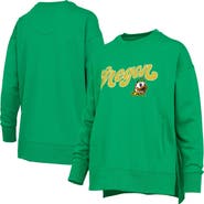 PRESSBOX Women's Pressbox Green Oregon Ducks Bonanza Chenille Harper Script Sweatshirt