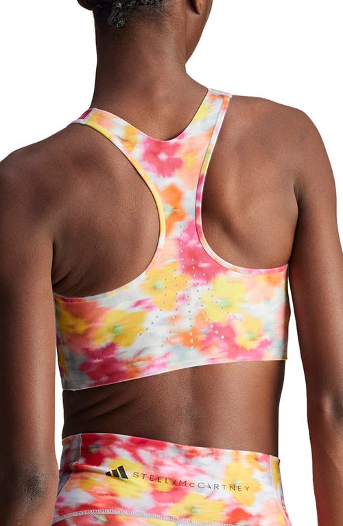 Adidas By Stella Mccartney Truepace Floral Sports Bra In Multi