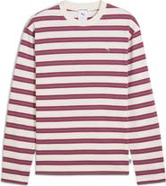 PUMA Machts Mit Qualitat Stripe Long Sleeve Cotton T-Shirt